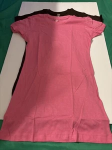 Kids Medium T Shirts Lot 2-pc Brand New Individual Packaging.Brown/pink - Picture 1 of 16