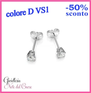 ORECCHINI ORO BIANCO DONNA 2 CARATI CERTIFICATO - Imagen 1 de 5