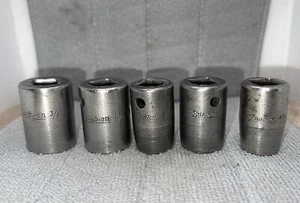Snap On Imperial 5 Piece Socket Set 1/2 Drive 3/4”-1/2” 6 Point Engraved - Picture 1 of 11