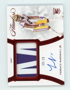 2021 Panini Flawless Collegiate Terrace Marshall Jr Rookie Patch Auto #ed/20 RPA - Picture 1 of 2