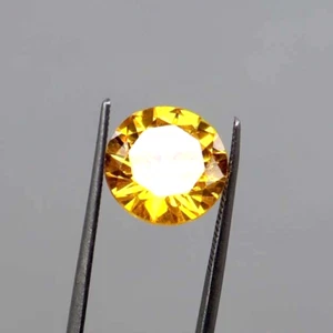 Piedra preciosa suelta de 7 quilates corte redondo amarillo certificado Camboya oferta de Halloween - Imagen 1 de 4