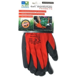 3 PAAR Gartenhandschuhe Rot / Anti rutsch Beschichtung / Einheitsgröße / Garten - Bild 1 von 4
