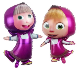 Globos Masha y Oso Tema de Dibujos Animados Tamaño Grande Globo Niños Adorable Regalo de Cumpleaños - Imagen 1 de 3