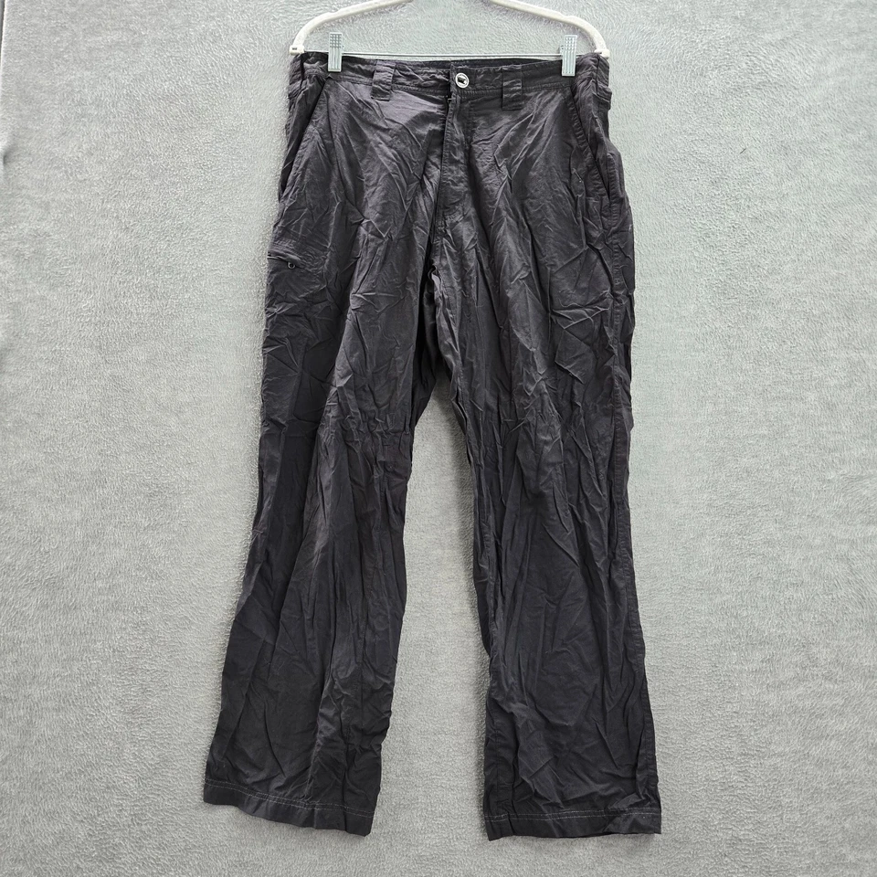 Pantalones de hombre ExOfficio 34 negros bolsillos con cremallera tiro alto senderismo nailon 29 pulgadas entrepierna Foto 1 de 4