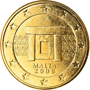 [#370666] Malte, 5 Euro Cent, 2008, Paris, gold-plated coin, SPL, Copper Plated 