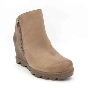 Sorel Women Chelsea Boots Joan Of Arctic Wedge II Size US 11 Ash Brown Leather - Picture 1 of 5