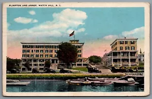 Postcard Watch Hill Cove RI c1924 Plimpton House and Plimpton Annex Hostels - Bild 1 von 2