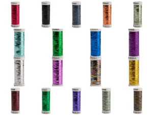 GUTERMANN SULKY HOLOSHIMMER METALLIC No 40 THREAD 100yd SPOOL REFLECTIVE COLOURS - Picture 1 of 50