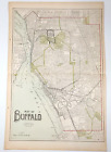 Buffalo, NY - Original 1901 Cram's Atlas Map - Double Page - 21' T x 14.25' W