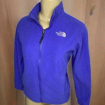 Jaqueta de lã The North Face zíper completo leve lavanda roxa meninas tamanho grande - Imagem 1 de 4