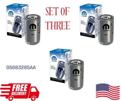 Mopar 05083285AA Fuel Filter Pack of 3 Fits Ram 2500-5500 6.7L Cummins Diesel - Image 1 of 3