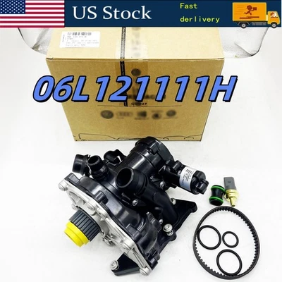 New Water Pump Thermostat Housing Fits For Audi A3 A4 A6 VW 1.8T 2.0T EA888 Gen3 - Image 1 of 4