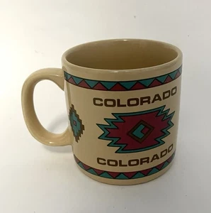 Taza de té de café de cerámica Colorado vintage taza colorida  - Imagen 1 de 5