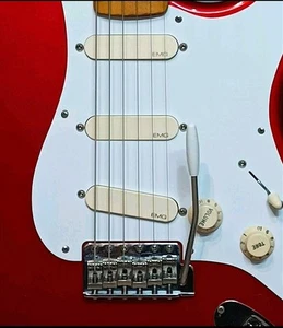 Gilmour RED Strat 51/5 SHORT ARM Vintage'57 FENDER 10/32 Bridge Lever 4.7mm - Picture 1 of 15
