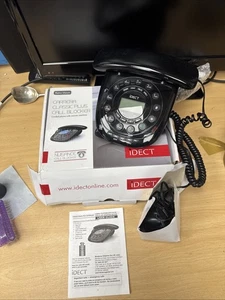 IDECT Carrera Classic Corded Telephone Big Buttons Handsfree LCD Display Black - Picture 1 of 10