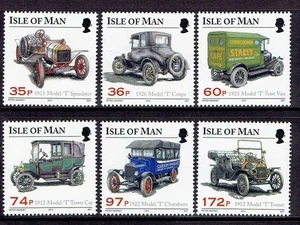 Isle of Man 2010 50th Anniv of the Model T Ford cars set SG 1597-1602 MNH mint - Picture 1 of 1