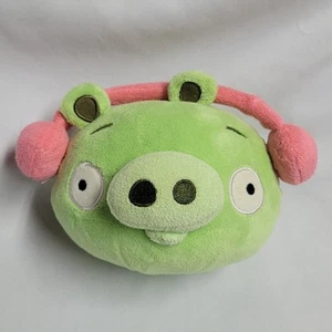 Angry Birds Seasons Earmuff Green Pig Winter RARE Plushie 6 Inch Plush Christmas - Picture 1 of 6