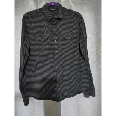 Camisa Express Design Studio manga larga con botones para hombre grande a rayas Foto 1 de 4