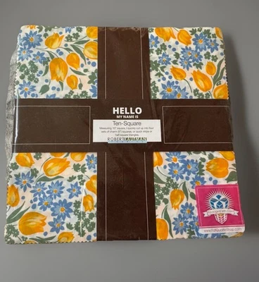 Robert Kaufman “Sunshine Garden” layer cake (42) 10’inch squares** - Image 1 of 4