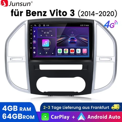 4+64G Android14 Carplay Autoradio GPS Navi Für Mercedes Benz Vito 3 W447 14-2020 - Bild 1 von 4