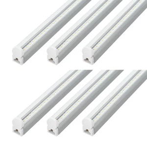 6 Pack LED Shop Light 4FT T5 20W Ceiling Fixture 6500K Super Bright White - Picture 1 of 21