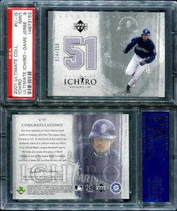 PSA 9 2001 Ultimate Collection Jersey Silver Ichiro Suzuki RC 24/250 POP5 One↑ - Picture 1 of 1