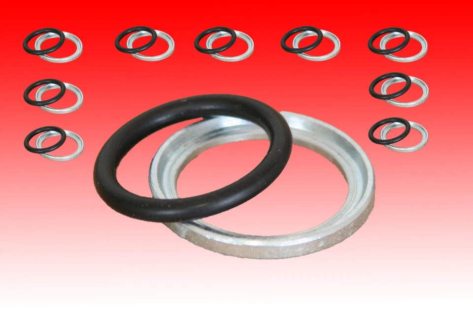 KMPARTS Druckring mit Dichtung verschiedene Größen M12 M14 M16 M18 M22 0 Ring Dichtring