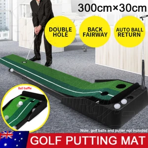 Golf Putting Mat 3M Indoor Outdoor Putter Trainer Golf Practice Mat Auto Return - Picture 1 of 12