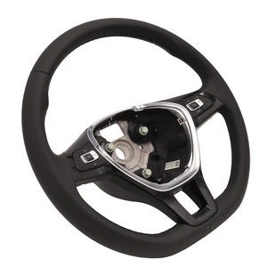 Multifunktionslenkrad Leder Lenkrad VW Touran II 5T VW Caddy IV SA Polo 6C - Picture 1 of 5
