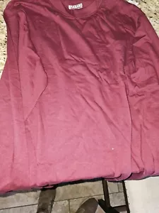 T-shirt bordeaux Haband Quality 121 manica lunga misto cotone bordeaux bianca da uomo L - Foto 1 di 2