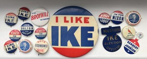 Vintage Political Pin Button Lot Ike Nixon Kennedy Senate Congress  Lot Rare
