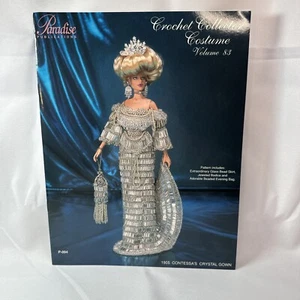 Bead Embellished Crystal Evening Gown Crochet Pattern Book Fashion Dolls 11-1/2" - Picture 1 of 2
