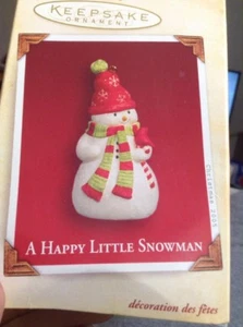 Hallmark Keepsake Ornament A Happy Little Snowman 2005 NIB Glitter Snowman - Picture 1 of 2