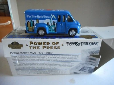 Matchbox Power of The Press YPP04 Dodge Route Van NY Times Code 2 Red see below  - Image 1 of 4
