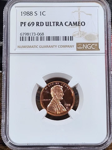 1988 S Lincoln 1c, NGC Certified PF 69 UCAM RD, 068 Cover