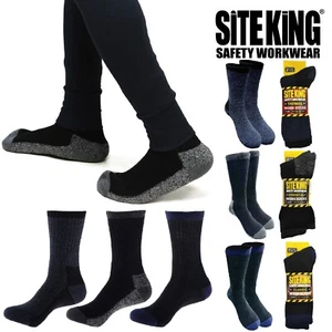 SITE KING 3 x Pares de Calcetines de Trabajo para BOTAS ZAPATOS DE ENTRENAMIENTO Para Hombre y Damas Talla - Imagen 1 de 10