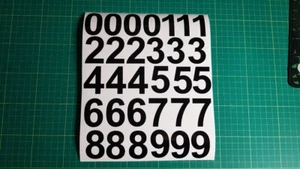 sticky vinyl Numbers stickers Decals bin door office home weather proof Bk & Wt - Picture 1 of 1