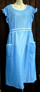 RSK Kittel Schürze Rückenschluss Gr. XXXL hellblau lang Glanz leicht trans apron - Bild 1 von 5