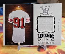 2021 Sportkings Volume 2 Legends Game Worn Materials Silver /25 Kevin Greene HOF