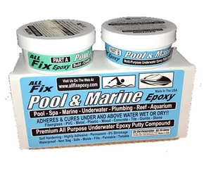 ALL-FIX EPOXY Swimming Pool & Spa Repair Easy DIY Fix Cracks Leaks Underwater - Picture 1 of 22