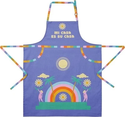 Delantal Pekín Artesanía Casa Del Sol, 34 pulgadas de largo, algodón, accesorios de cocina Foto 1 de 4