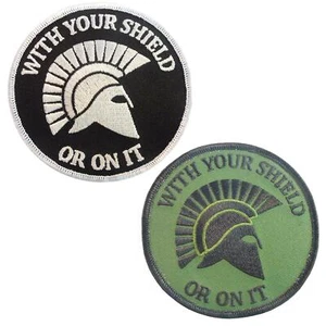 set of 2 morale sew/iron on patches spartan helmet patch us navy seals WITH - Picture 1 of 7
