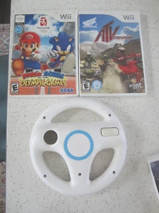 Mario & Sonic at the Olympic Games+ATV FEVER+AUTHENTIC Wii WHEEL~FOR LOW BID~!!! - Picture 1 of 3