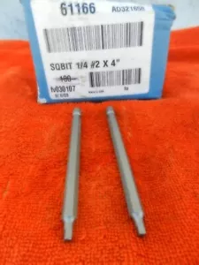 SQUARE DRIVE BITS #2 X 4" Fastenall # 61166, 80 ea - Picture 1 of 3