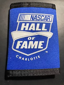 Vintage NASCAR Hall Of Fame Charlotte, NC Nylon Trifold Blue Wallet NEW - Picture 1 of 3