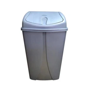 Basura de plástico portátil para el hogar YBM con doble tapa oscilante - Imagen 1 de 8