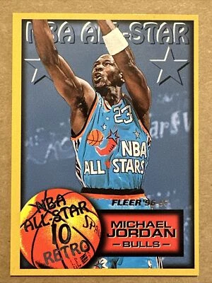1996-97 Fleer Michael Jordan # 312 NBA All Star 10 Retro Basketball - Image 1 of 3