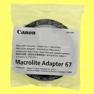 Canon Macrolite Adapter Ring 67 for MR-14EX, MR-14EX II, MT-24EX, MT-26EX-RT - Image 1 of 3