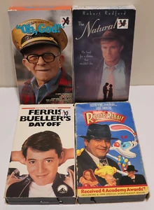 Comedy VHS Lot 4 Movies 80s Oh God, The Natural, Ferris Bueller, Roger Rabbit - Picture 1 of 9