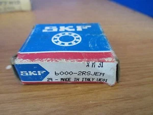 SKF 6000-2RSJEM SINGLE ROW BALL BEARING~New in Box - Picture 1 of 1